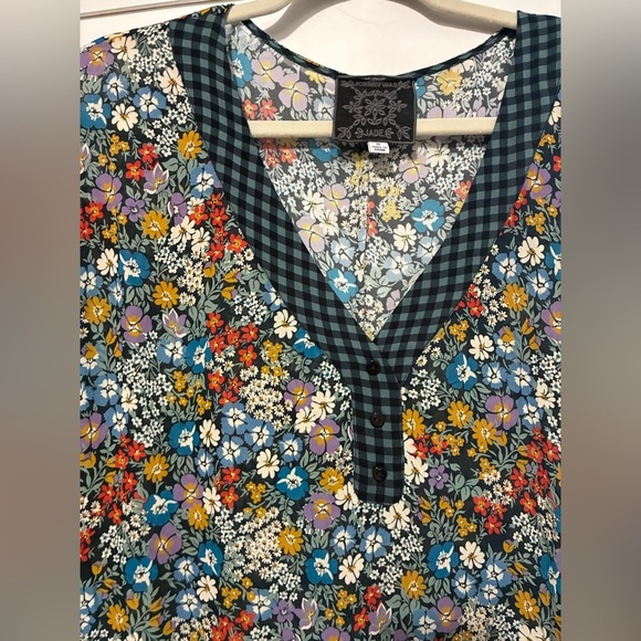 Divina Floral-Print Tunic Dress Size 1X Johnny Was - Picture 8 of 12